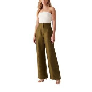 Aje Relaxed Olive Cinched Pants Size 6